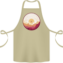 Vinyl Landscape Record Mountains DJ Decks Cotton Apron 100% Organic Khaki