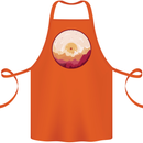 Vinyl Landscape Record Mountains DJ Decks Cotton Apron 100% Organic Orange