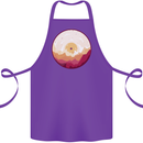 Vinyl Landscape Record Mountains DJ Decks Cotton Apron 100% Organic Purple