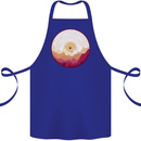Vinyl Landscape Record Mountains DJ Decks Cotton Apron 100% Organic Royal Blue