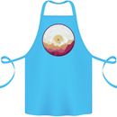 Vinyl Landscape Record Mountains DJ Decks Cotton Apron 100% Organic Turquoise