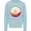 Vinyl Landscape Record Mountains DJ Decks Kids Sweatshirt Jumper Light Blue