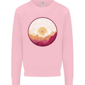 Vinyl Landscape Record Mountains DJ Decks Kids Sweatshirt Jumper Light Pink