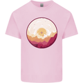 Vinyl Landscape Record Mountains DJ Decks Kids T-Shirt Childrens Light Pink