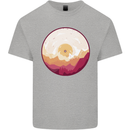 Vinyl Landscape Record Mountains DJ Decks Kids T-Shirt Childrens Sports Grey