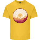 Vinyl Landscape Record Mountains DJ Decks Kids T-Shirt Childrens Yellow