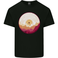 Vinyl Landscape Record Mountains DJ Decks Mens Cotton T-Shirt Tee Top Black