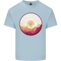 Vinyl Landscape Record Mountains DJ Decks Mens Cotton T-Shirt Tee Top Light Blue