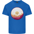 Vinyl Landscape Record Mountains DJ Decks Mens Cotton T-Shirt Tee Top Royal Blue