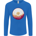 Vinyl Landscape Record Mountains DJ Decks Mens Long Sleeve T-Shirt Royal Blue