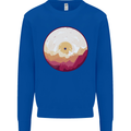 Vinyl Landscape Record Mountains DJ Decks Mens Sweatshirt Jumper Royal Blue