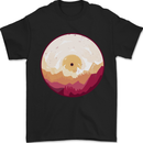 Vinyl Landscape Record Mountains DJ Decks Mens T-Shirt 100% Cotton Black