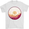Vinyl Landscape Record Mountains DJ Decks Mens T-Shirt 100% Cotton White