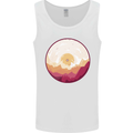 Vinyl Landscape Record Mountains DJ Decks Mens Vest Tank Top White