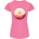 Vinyl Landscape Record Mountains DJ Decks Womens Petite Cut T-Shirt Azalea