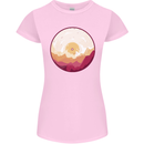 Vinyl Landscape Record Mountains DJ Decks Womens Petite Cut T-Shirt Light Pink