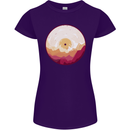 Vinyl Landscape Record Mountains DJ Decks Womens Petite Cut T-Shirt Purple