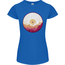Vinyl Landscape Record Mountains DJ Decks Womens Petite Cut T-Shirt Royal Blue