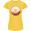 Vinyl Landscape Record Mountains DJ Decks Womens Petite Cut T-Shirt Yellow