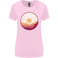 Vinyl Landscape Record Mountains DJ Decks Womens Wider Cut T-Shirt Light Pink