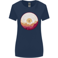 Vinyl Landscape Record Mountains DJ Decks Womens Wider Cut T-Shirt Navy Blue