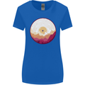 Vinyl Landscape Record Mountains DJ Decks Womens Wider Cut T-Shirt Royal Blue