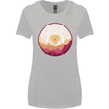 Vinyl Landscape Record Mountains DJ Decks Womens Wider Cut T-Shirt Sports Grey