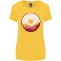 Vinyl Landscape Record Mountains DJ Decks Womens Wider Cut T-Shirt Yellow