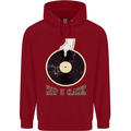 Vinyl Records Keep it Classic DJ Decks Childrens Kids Hoodie Red