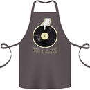 Vinyl Records Keep it Classic DJ Decks Cotton Apron 100% Organic Dark Grey