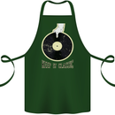Vinyl Records Keep it Classic DJ Decks Cotton Apron 100% Organic Forest Green