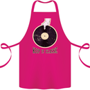 Vinyl Records Keep it Classic DJ Decks Cotton Apron 100% Organic Pink