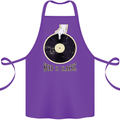 Vinyl Records Keep it Classic DJ Decks Cotton Apron 100% Organic Purple