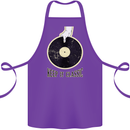 Vinyl Records Keep it Classic DJ Decks Cotton Apron 100% Organic Purple