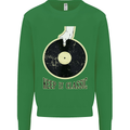 Vinyl Records Keep it Classic DJ Decks Kids Sweatshirt Jumper Irish Green