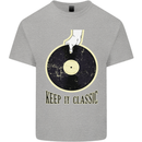 Vinyl Records Keep it Classic DJ Decks Kids T-Shirt Childrens Sports Grey