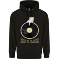 Vinyl Records Keep it Classic DJ Decks Mens 80% Cotton Hoodie Black