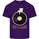 Vinyl Records Keep it Classic DJ Decks Mens Cotton T-Shirt Tee Top Purple