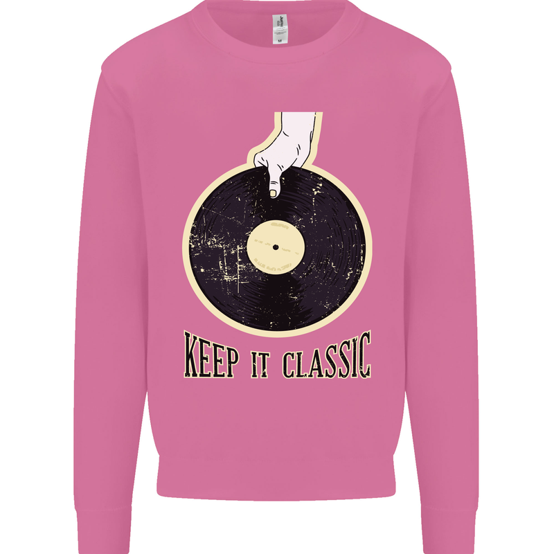 Vinyl Records Keep it Classic DJ Decks Mens Sweatshirt Jumper Azalea