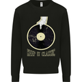 Vinyl Records Keep it Classic DJ Decks Mens Sweatshirt Jumper Black