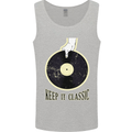 Vinyl Records Keep it Classic DJ Decks Mens Vest Tank Top Sports Grey