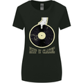 Vinyl Records Keep it Classic DJ Decks Womens Wider Cut T-Shirt Black