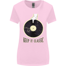Vinyl Records Keep it Classic DJ Decks Womens Wider Cut T-Shirt Light Pink