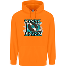 Vinyl Records Lover DJ Decks Turntable Childrens Kids Hoodie Orange