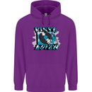 Vinyl Records Lover DJ Decks Turntable Childrens Kids Hoodie Purple