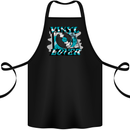 Vinyl Records Lover DJ Decks Turntable Cotton Apron 100% Organic Black