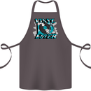 Vinyl Records Lover DJ Decks Turntable Cotton Apron 100% Organic Dark Grey
