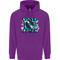 Vinyl Records Lover DJ Decks Turntable Mens 80% Cotton Hoodie Purple