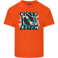 Vinyl Records Lover DJ Decks Turntable Mens Cotton T-Shirt Tee Top Orange