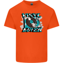 Vinyl Records Lover DJ Decks Turntable Mens Cotton T-Shirt Tee Top Orange
